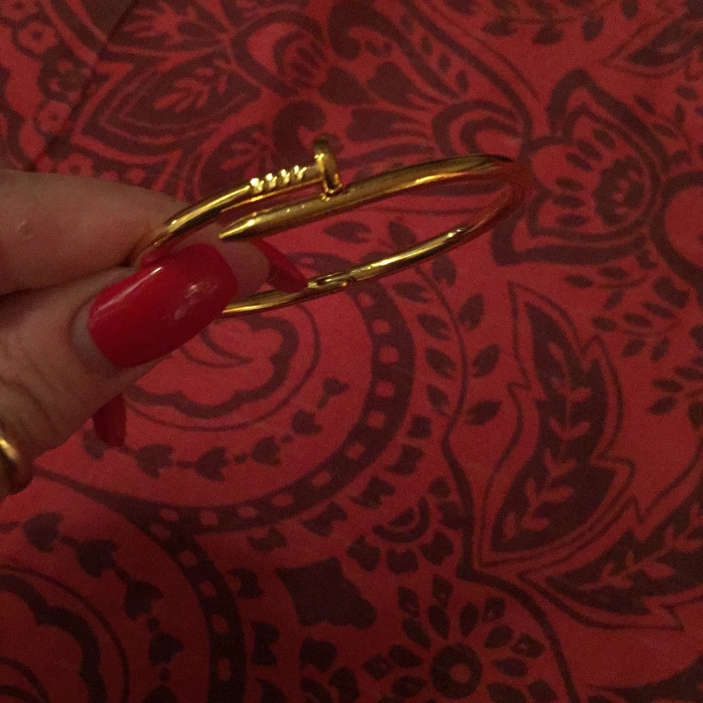 Bent nail bangle